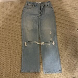 Abercrombie ankle straight high rise jeans